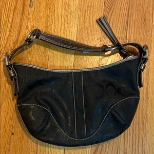 Coach shoulder bag black/silver